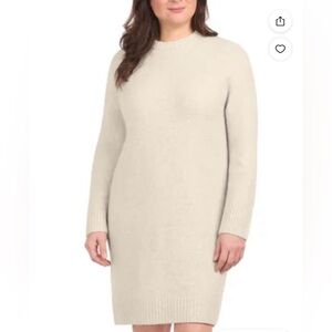 Dalia Beige Mix Sweater Dress Size Small NEW